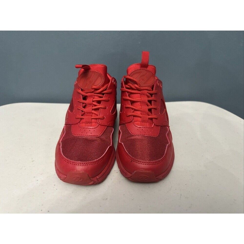 HEELYS ‘Force’ Triple Red Lace Up Low Top Skating Shoes YOUTH Size 2 Awesome Con